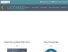 Tablet Screenshot of lexmed.co.za